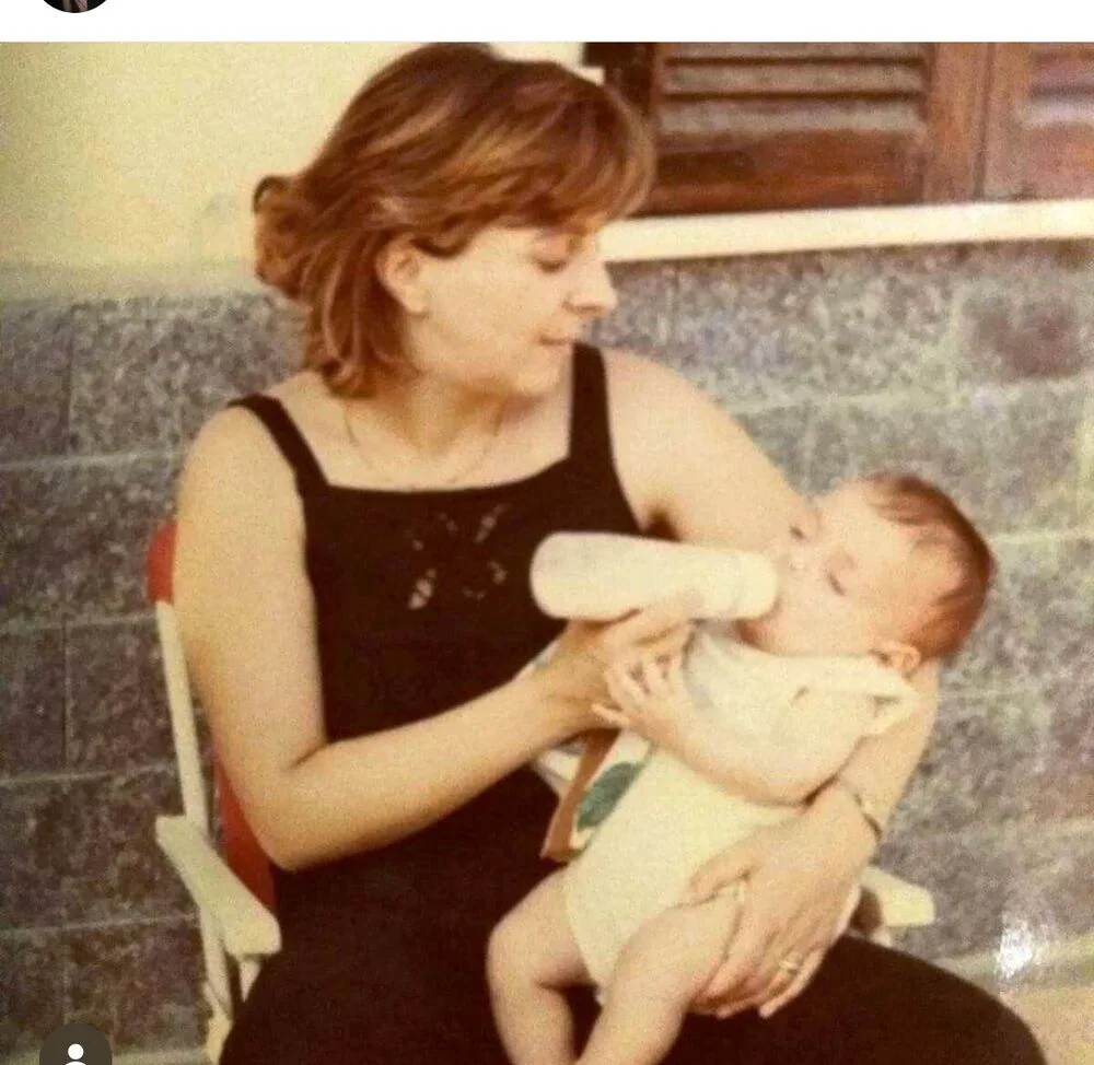 Angioletta con Fulvio neonato